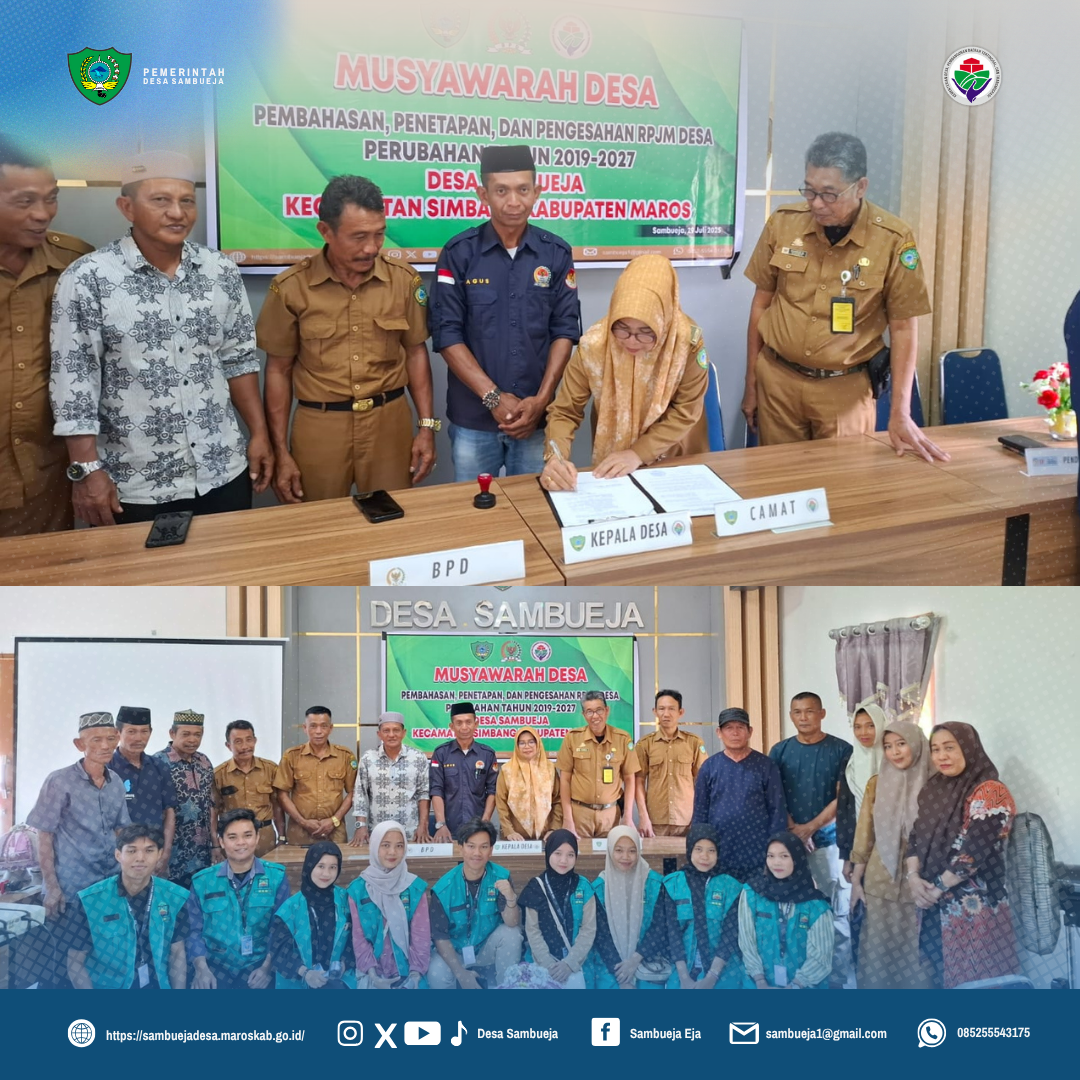 “MUSYAWARAH DESA” PEMBAHASAN, PENETAPAN, DAN PENGESAHAN RENCANA PEMBANGUNAN JANGKA MENENGAH DESA (RPJMDes) PERUBAHAN TAHUN 2019-2027 (6)
